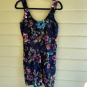 XHILARATION Black floral shorts romper 🧚♀️